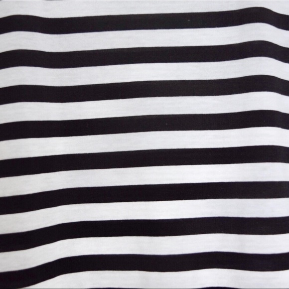 Michael Kors Black & White Striped Tee w/ Tie-Hem - Picture 5 of 7